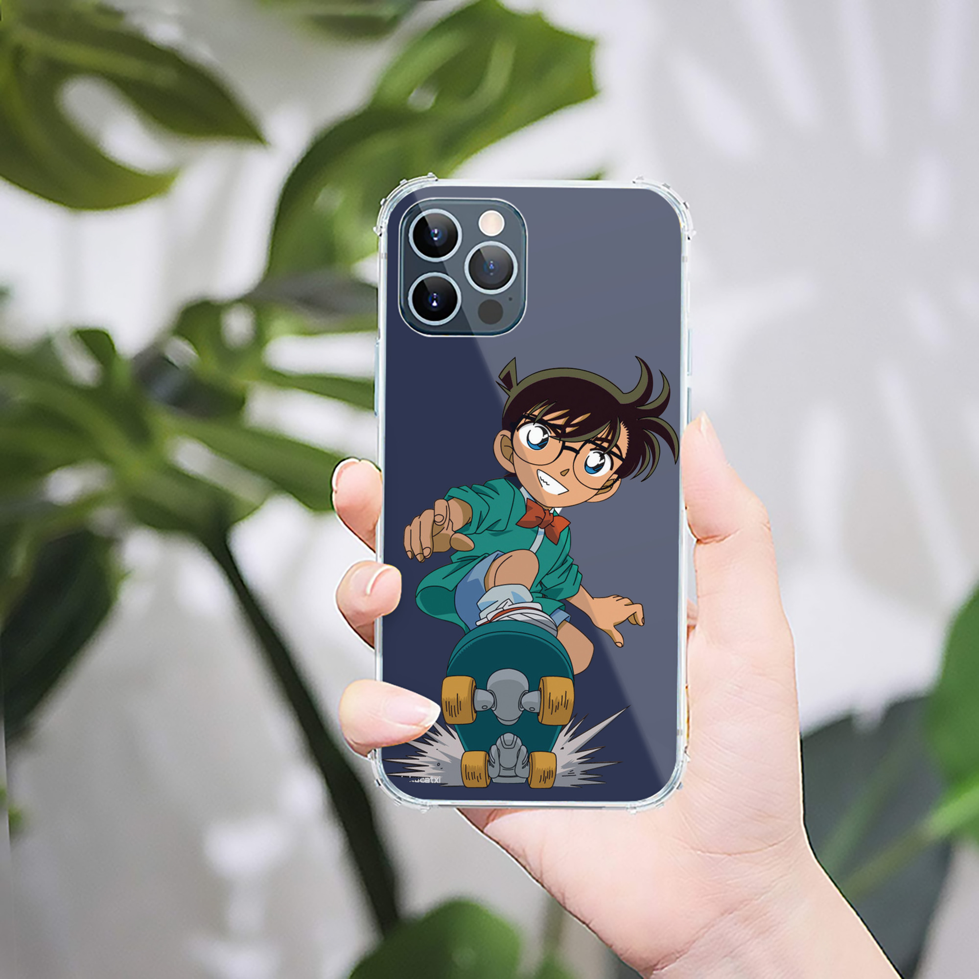 （画像用） 名探偵コナン 江戸川 コナン Detective Conan Conan Edogawa 【iPhone 12シリーズ対応】透明スマホケース（クリアソフトケース）
